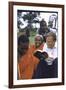 Evangelist Billy Graham Showing His Bible to the Waarusha Warriors Near Mt. Meru-James Burke-Framed Photographic Print