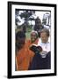 Evangelist Billy Graham Showing His Bible to the Waarusha Warriors Near Mt. Meru-James Burke-Framed Photographic Print