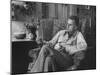Evangelist, Billy Graham, Sitting in Easy Chair, Talking, in His Home-Ed Clark-Mounted Photographic Print