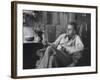 Evangelist, Billy Graham, Sitting in Easy Chair, Talking, in His Home-Ed Clark-Framed Photographic Print