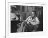 Evangelist, Billy Graham, Sitting in Easy Chair, Talking, in His Home-Ed Clark-Framed Photographic Print