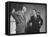 Evangelist Billy Graham Visiting with Pres. Dwight Eisenhower at the Wh-Paul Schutzer-Framed Stretched Canvas