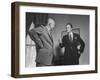 Evangelist Billy Graham Visiting with Pres. Dwight Eisenhower at the Wh-Paul Schutzer-Framed Photographic Print