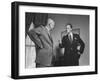 Evangelist Billy Graham Visiting with Pres. Dwight Eisenhower at the Wh-Paul Schutzer-Framed Photographic Print