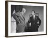 Evangelist Billy Graham Visiting with Pres. Dwight Eisenhower at the Wh-Paul Schutzer-Framed Photographic Print