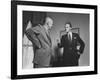 Evangelist Billy Graham Visiting with Pres. Dwight Eisenhower at the Wh-Paul Schutzer-Framed Photographic Print