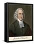 Evangelist Jonathan Edwards, with His Autograph-null-Framed Stretched Canvas