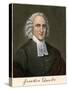 Evangelist Jonathan Edwards, with His Autograph-null-Stretched Canvas