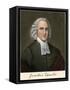Evangelist Jonathan Edwards, with His Autograph-null-Framed Stretched Canvas