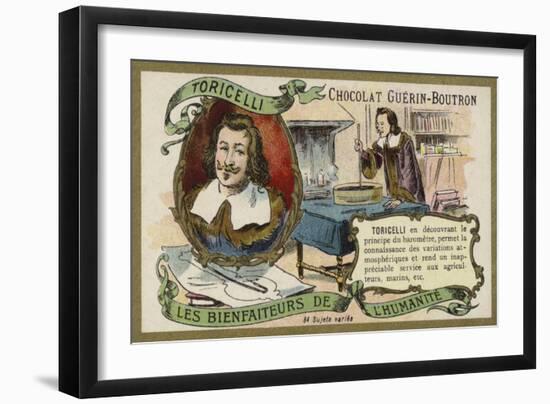 Evangelista Torricelli, Italian Physicist and Mathematician-null-Framed Giclee Print