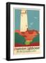 Evanston Lighthouse Poster-null-Framed Art Print