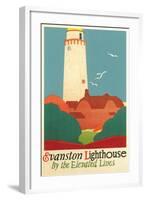 Evanston Lighthouse Poster-null-Framed Art Print