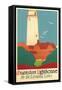 Evanston Lighthouse Poster-null-Framed Stretched Canvas