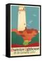 Evanston Lighthouse Poster-null-Framed Stretched Canvas