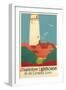 Evanston Lighthouse Poster-null-Framed Premium Giclee Print