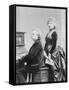 Evard Grieg Playing Piano with Wife Looking On-null-Framed Stretched Canvas