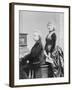 Evard Grieg Playing Piano with Wife Looking On-null-Framed Photographic Print