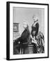 Evard Grieg Playing Piano with Wife Looking On-null-Framed Photographic Print