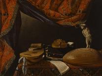 Lutes and Violin on a Table, a Curtain to the Right-Evaristo Baschenis-Giclee Print
