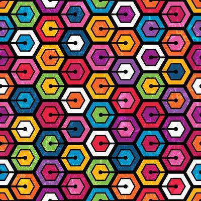 Colorful Geometric Pattern With Hexagons