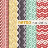 Set of Vector Seamless Patterns in Retro Style.-evdakovka-Art Print