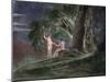 Eve Gives Adam the Forbidden Fruit-John Martin-Mounted Giclee Print