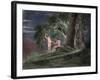 Eve Gives Adam the Forbidden Fruit-John Martin-Framed Giclee Print