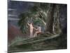 Eve Gives Adam the Forbidden Fruit-John Martin-Mounted Giclee Print