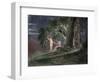 Eve Gives Adam the Forbidden Fruit-John Martin-Framed Giclee Print