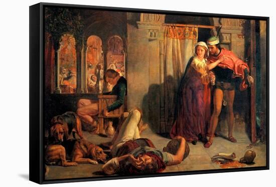 Eve of Saint Agnes; Flight of Madeleine and Porphyro During the Drunkenness Attending the Revelry-William Holman Hunt-Framed Stretched Canvas
