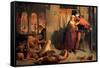 Eve of Saint Agnes; Flight of Madeleine and Porphyro During the Drunkenness Attending the Revelry-William Holman Hunt-Framed Stretched Canvas