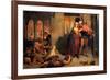 Eve of Saint Agnes; Flight of Madeleine and Porphyro During the Drunkenness Attending the Revelry-William Holman Hunt-Framed Premium Giclee Print