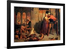 Eve of Saint Agnes; Flight of Madeleine and Porphyro During the Drunkenness Attending the Revelry-William Holman Hunt-Framed Premium Giclee Print