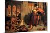 Eve of Saint Agnes; Flight of Madeleine and Porphyro During the Drunkenness Attending the Revelry-William Holman Hunt-Mounted Premium Giclee Print