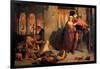 Eve of Saint Agnes; Flight of Madeleine and Porphyro During the Drunkenness Attending the Revelry-William Holman Hunt-Framed Art Print
