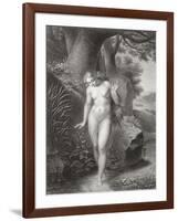 Eve's Reflection in the Water, from a French Edition of 'Paradise Lost' by John Milton-Jules Richomme-Framed Giclee Print