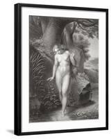 Eve's Reflection in the Water, from a French Edition of 'Paradise Lost' by John Milton-Jules Richomme-Framed Giclee Print