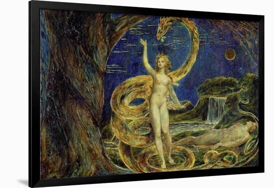 Eve Tempted by the Serpent-William Blake-Framed Giclee Print