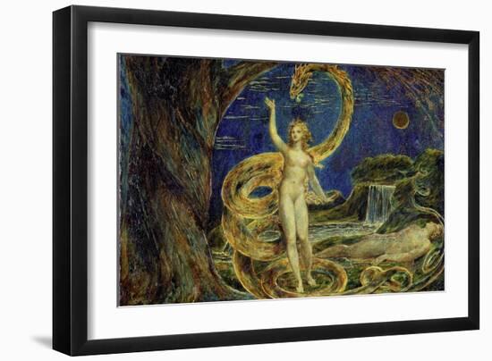 Eve Tempted by the Serpent-William Blake-Framed Giclee Print