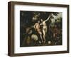 Eve Tempting Adam, the Creation of Eve and the Expulsion from Paradise Beyond-Hendrik De Clerck-Framed Giclee Print