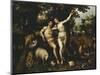 Eve Tempting Adam, the Creation of Eve and the Expulsion from Paradise Beyond-Hendrik De Clerck-Mounted Giclee Print