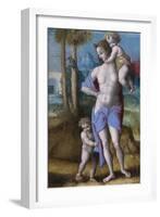 Eve with Cain and Abel-Francesco Ubertini Bacchiacca-Framed Art Print