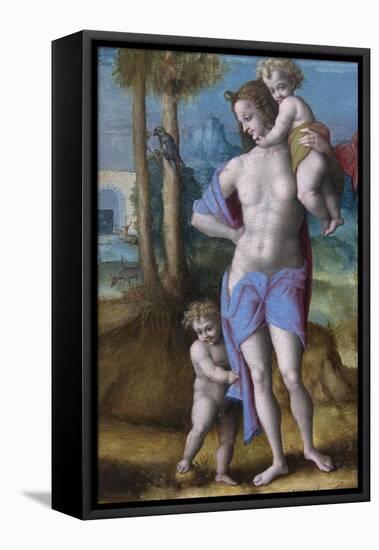 Eve with Cain and Abel-Francesco Ubertini Bacchiacca-Framed Stretched Canvas