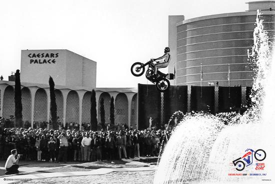 Evel Knievel- Caesars Palace Jump 50Th Anniversary-null-Lamina Framed Poster