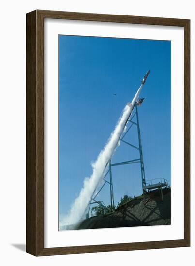Evel Knievel's Rocket Launching-null-Framed Photographic Print