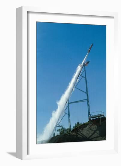 Evel Knievel's Rocket Launching-null-Framed Photographic Print