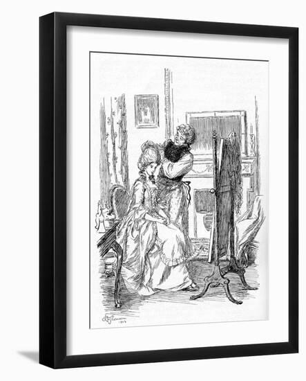 Evelina' by Fanny Burney-Hugh Thomson-Framed Giclee Print