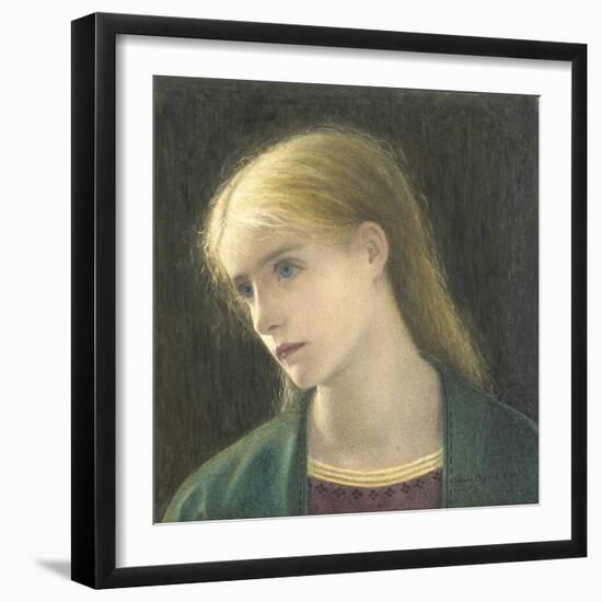 Evelyn Hope, 1870 (W/C with Scratching Out)-Edward Clifford-Framed Giclee Print