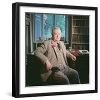 Evelyn Waugh, in His Study at Combe Florey, 1963-null-Framed Photographic Print