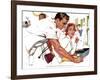 Even Doctors Are Human  - Saturday Evening Post "Leading Ladies", April 3, 1954 pg.26-Robert Meyers-Framed Giclee Print